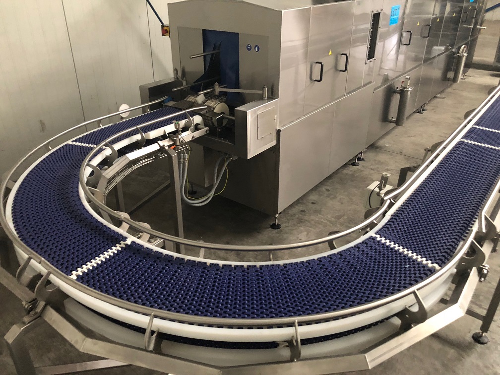 LCT T 600 mit Kurven Förderband Metalas Reinigungsanlage Major 195